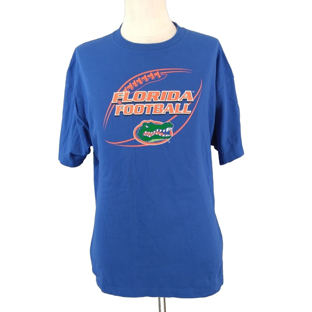 Champs Shirt Mens XL Blue Florida Gators Football Short Sleeve Cotton Tee